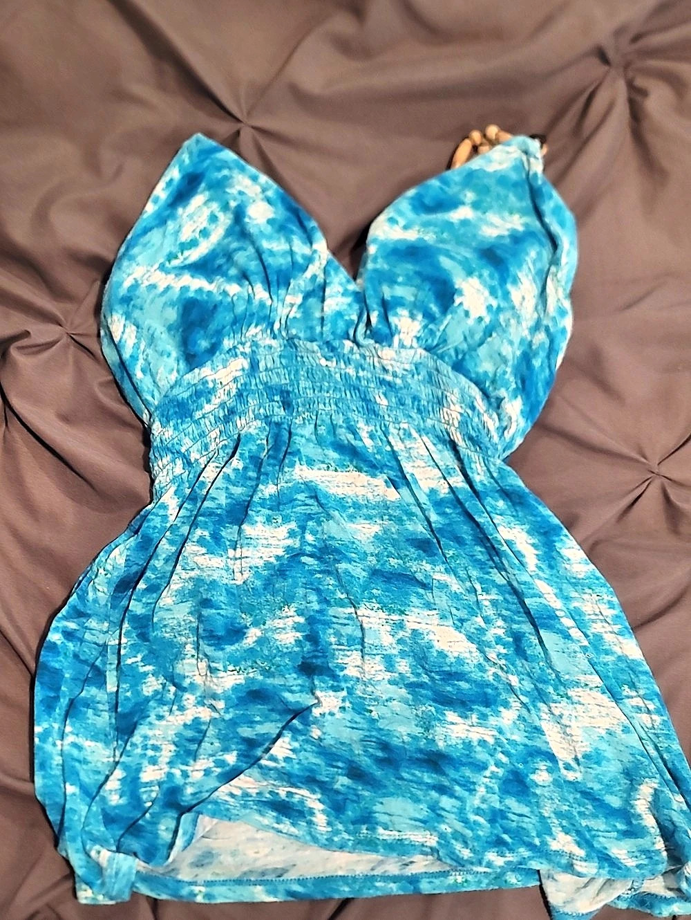 Cato Blue Abstract Mini Dress Size Medium
